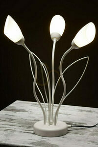 JUPITER GLORIOSA svartvit skrivbordslampa 3×G9 3×14 W 2060 small 5