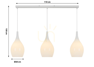 BLANCO trippel taklampa 7031-0306 Aviano small 1