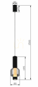 RONDA enkel taklampa 6224-0110 Aviano small 3