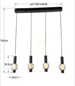 RONDA fyra raka pendellampor 7224-0410 Aviano small 3