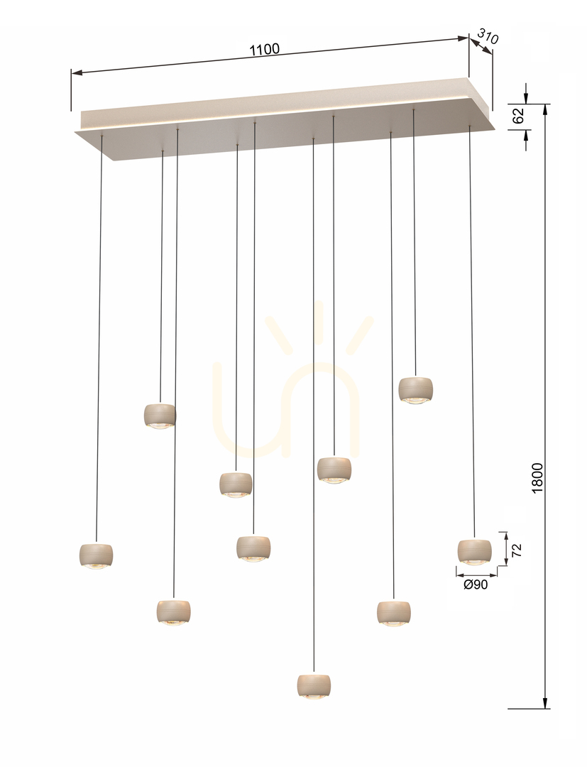 Utsikt QUIBERON taklampa 7039-1013 Aviano QUIBERON taklampa 7039-1013 Aviano