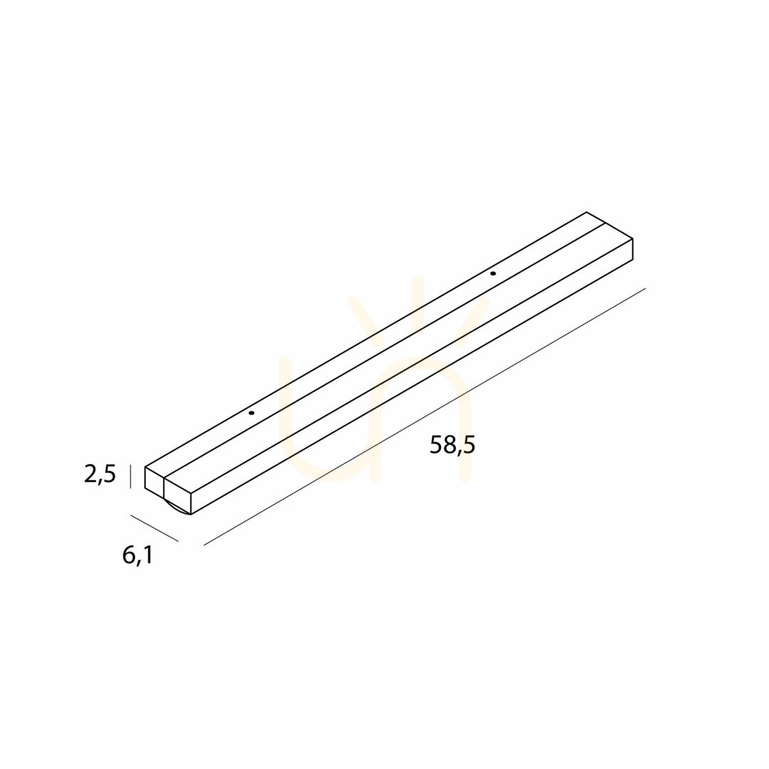 Vägglampa Max Light Trio W0403D krom LED 58,5 cm IP44 dimbar 3000K