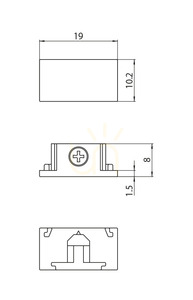 Stucchi MICRO ST1 svart ändstycke 9604/ST1-B S small 1