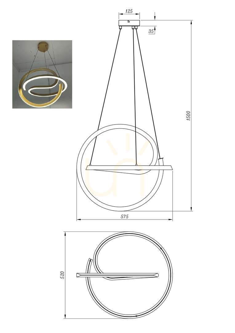 Utsikt VELENNE P241249401E Guld 1xLED taklampa VELENNE P241249401E Guld 1xLED taklampa