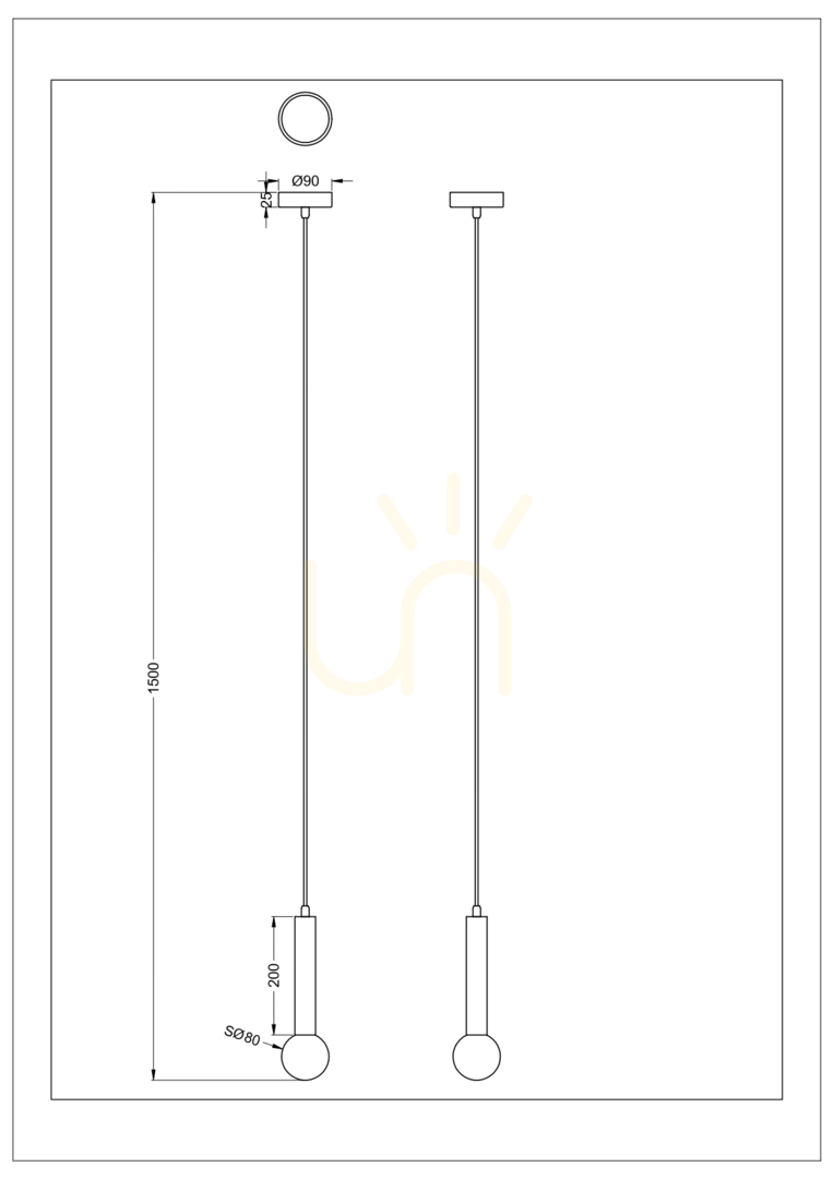 Utsikt FREYA Taklampa P230627901A Svart 1xG9. FREYA Taklampa P230627901A Svart 1xG9.