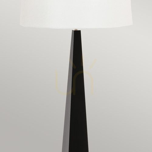 Kontrollera Ascent golvlampa - 1 ljuskälla - Svart, vit skärm Elstead