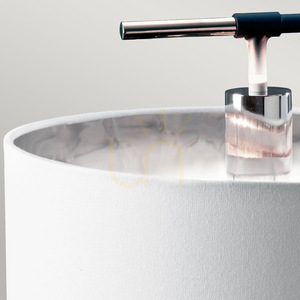 Elstead Balance bordslampa E27, svart och polerad nickel, vit skärm BALANCE-TL-BKPN small 1