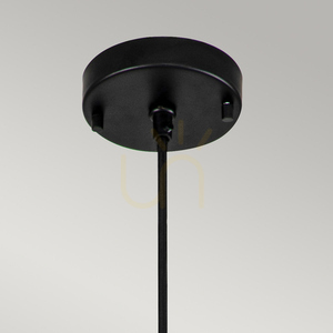 Etoile medium taklampa - 1 ljuskälla - Matt svart / Guldblad Elstead small 1