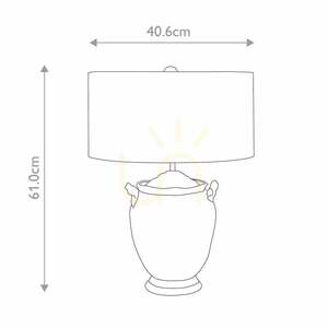 Elstead Flambeau Jackson bordslampa, antiksilver och guld, 1×E27 small 8
