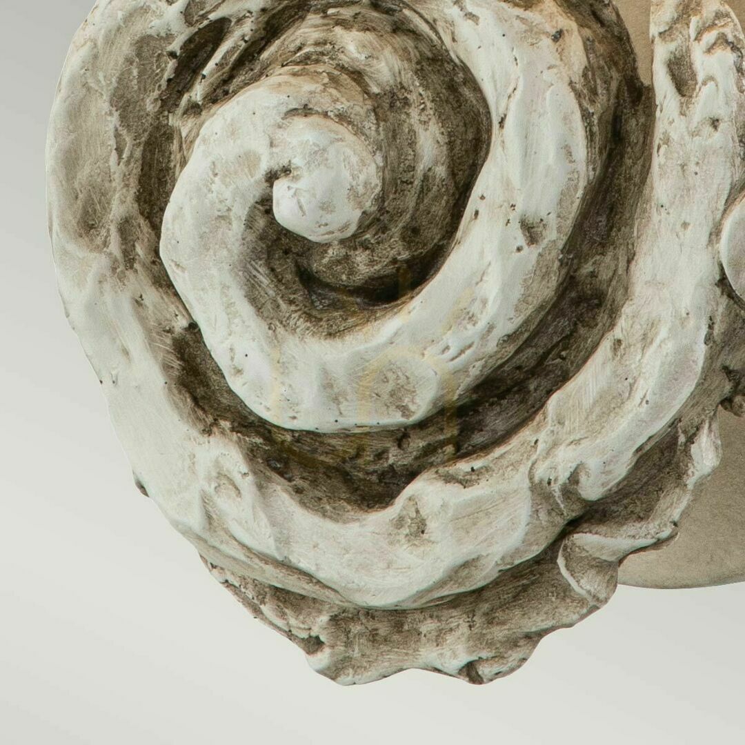Förhandsvisning Large Swirl vägglampa - 1 ljuskälla - Vit Elstead Large Swirl vägglampa - 1 ljuskälla - Vit Elstead