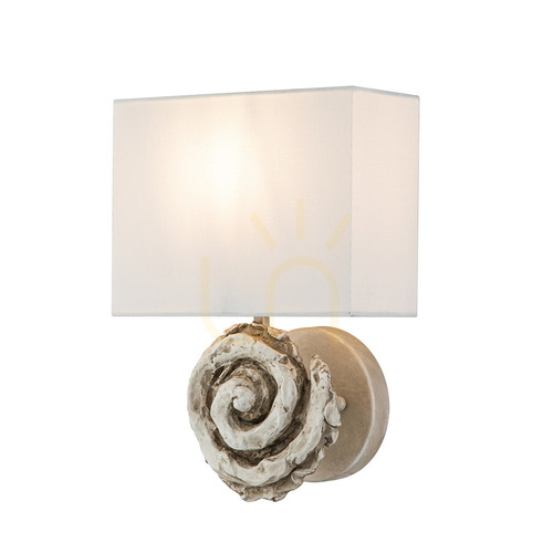 Kontrollera Large Swirl vägglampa - 1 ljuskälla - Vit Elstead