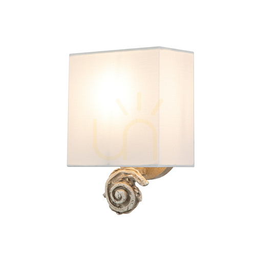 Kontrollera Liten vägglampa Swirl - 1 ljuskälla - Vit Elstead