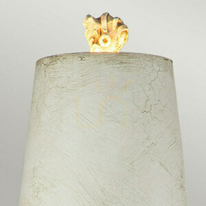 Elstead Flambeau Swirl bordslampa – benvit / svart, pergamentskärm, 99 cm E27 small 1