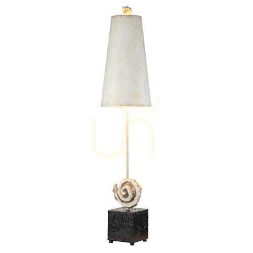 Kontrollera Swirl bordslampa - 1 ljuskälla - Vit / Svart Elstead