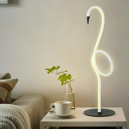 Kontrollera Flamingo LED-bordslampa - Vit Elstead
