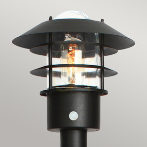 Helsingor PIR-sensor trädgårdsstolpe - 1 ljuskälla - Svart Elstead small 1