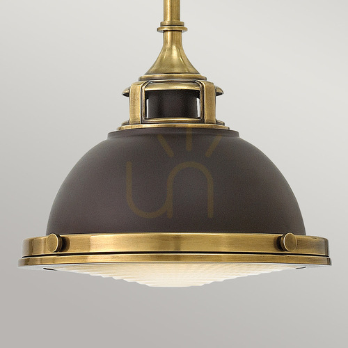 Kontrollera Liten pendellampa Amelia - 1 ljuskälla - Buckeye Bronze/Restoration Bronze Elstead