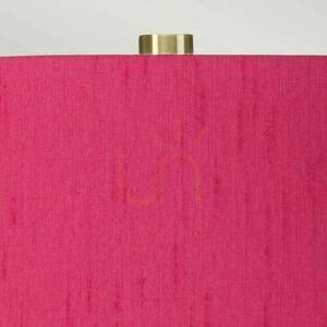 Isla bordslampa med skärm i Cranberry Pink - 1 ljuskälla - vit / åldrad mässing Elstead small 1