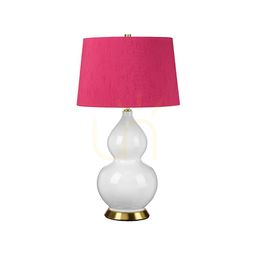 Kontrollera Isla bordslampa - 1 ljuskälla - Vit / Aged mässing Elstead