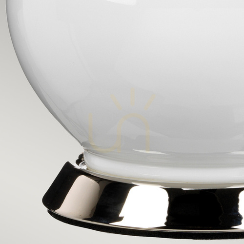 Kontrollera Bordslampa Isla - vit keramik, gul skärm, polerad nickel Elstead