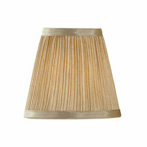 Elstead LS166 clip-on lampskärm guld chiffong plisserad small 0
