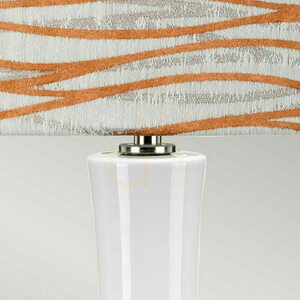 Milo bordslampa - 1 ljuskälla - Vit / Polerad Nickel Elstead small 2
