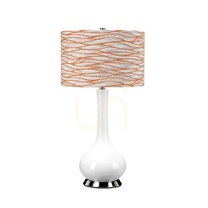 Milo bordslampa - 1 ljuskälla - Vit / Polerad Nickel Elstead small 0