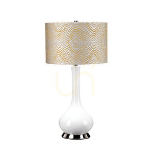 Milo bordslampa - 1 ljuskälla - Vit / Polerad Nickel Elstead small 0