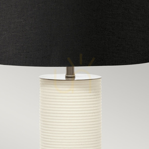 Elstead Ripple vit bordslampa med svart lampskärm E27 small 2