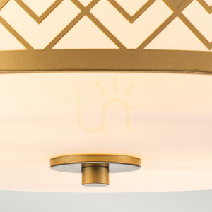Ziggy medium plafond - 2 ljuskällor - Guldlackerad Elstead small 1