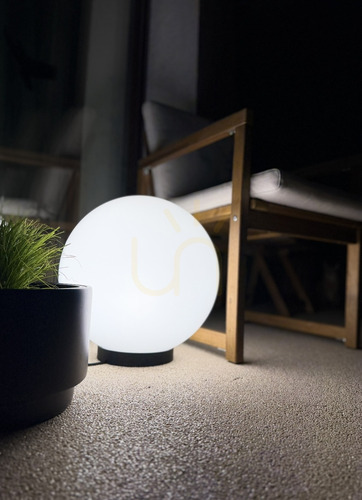 Kontrollera LUNA BALL 30 cm dekorativ lysande trädgårdsboll inklusive kabel och monteringsdekorativ ring - PREMIUM - UV - LUNARES