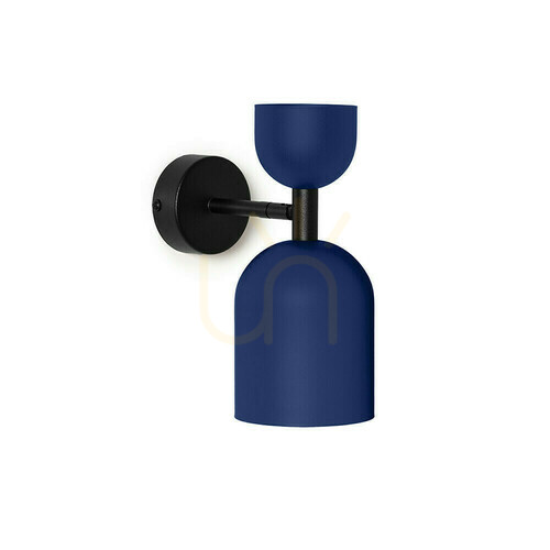 Kontrollera SUPURU W marinblå vägglampa / vägglampa med svart rör
