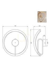 VELENNE Plafond C241249403A Guld 1xLED. small 1