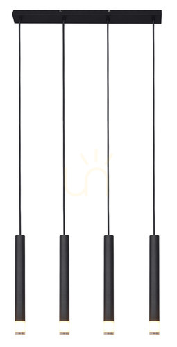 Kontrollera VELIC Taklampa P241125804BL Svart 4xG9.