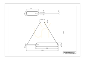 RAVON P241145502A Guld 2xLED taklampa. small 1