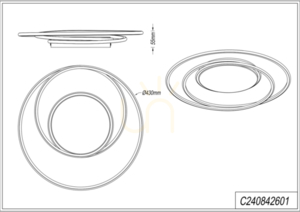 ZEPHYRA Plafond C240842601 Svart 1xLED small 1