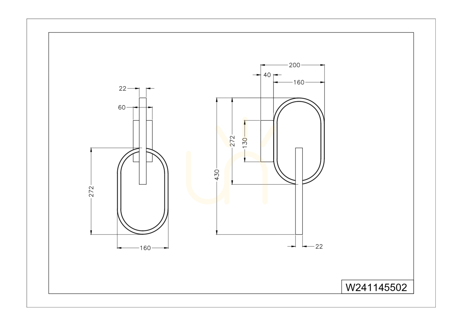 Utsikt RAVON vägglampa W241145502 Guld 2xLED RAVON vägglampa W241145502 Guld 2xLED