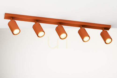 Kontrollera Plafond Sigma Zoom 5 tegelröd 80 cm 5xGU10 41509