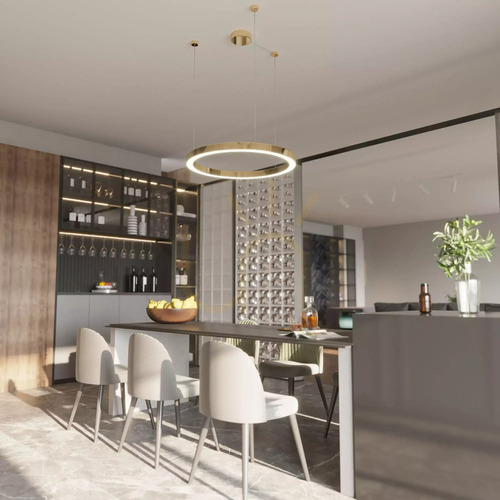Kontrollera Aurum M LED-kronlampa med variabel ljusfärg Guld PL0116-90-CCT