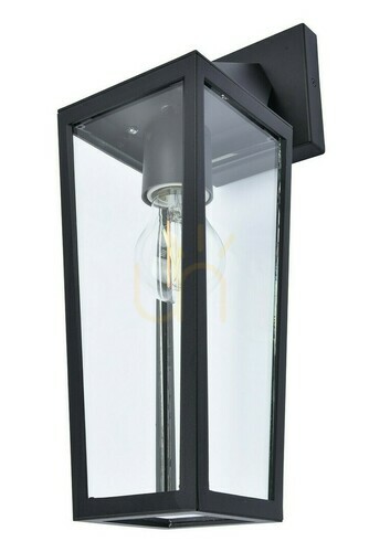 Kontrollera Vägglampa utomhus Lutec PINE svart aluminium glas 5296602012