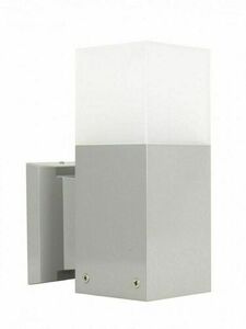 Vägglampa utomhus SU-MA Cube silver aluminium 20W CB-K AL small 0
