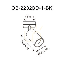 Vägglampa WADE OB-2202BD-1-BK Svart 1xGU10 small 1