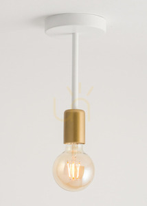 Plafond Sigma Gino 1 vit/guld E27 60W SKU 32377 small 1