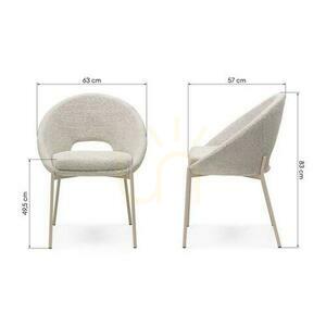 Uppsättning med 2 DEAN-stolar Beige small 5