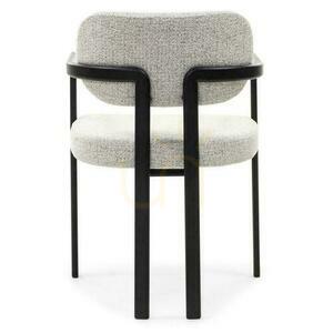 FLAIRE Taupe stoppad stol med svarta ben 6 FLAIRE Taupe stoppad stol med svarta ben small 6