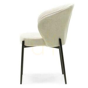 Set om 2 GUSTO-stolar Ljusbeige med svarta ben small 6