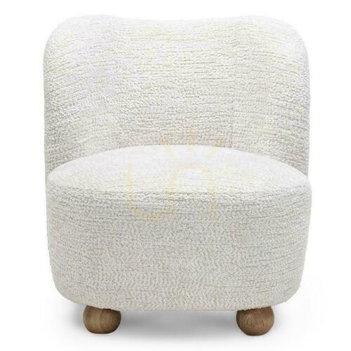 Kontrollera IMAMI Beige fåtölj med träben