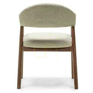 Set om 2 LARIS stoppade stolar Beige Boucle med ben i italiensk valnöt small 4