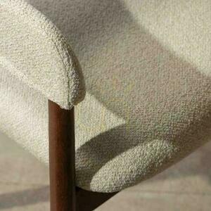 Set om 2 LARIS stoppade stolar Beige Boucle med ben i italiensk valnöt small 7
