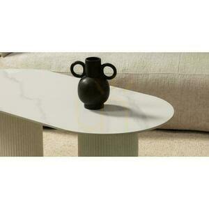 Soffbord 120 cm MARBELLA Lamellas, sintrad skiva med vit marmoreffekt small 7